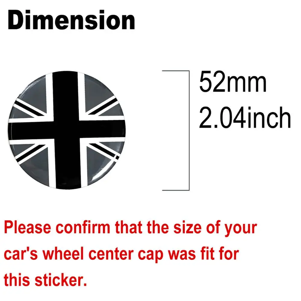 Car Wheel Rim Center cap 3d Stickers Transparent Silicone Decal Graphics For MINI cooper R50 R55 R56 R60 F54 F55 F56  F60