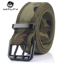 Official Authentic 3.8cm Canvas Belt For Men Hard Alloy Buckle High Quality Natural Canvas Outdoor Work Belt Hiking Accessories