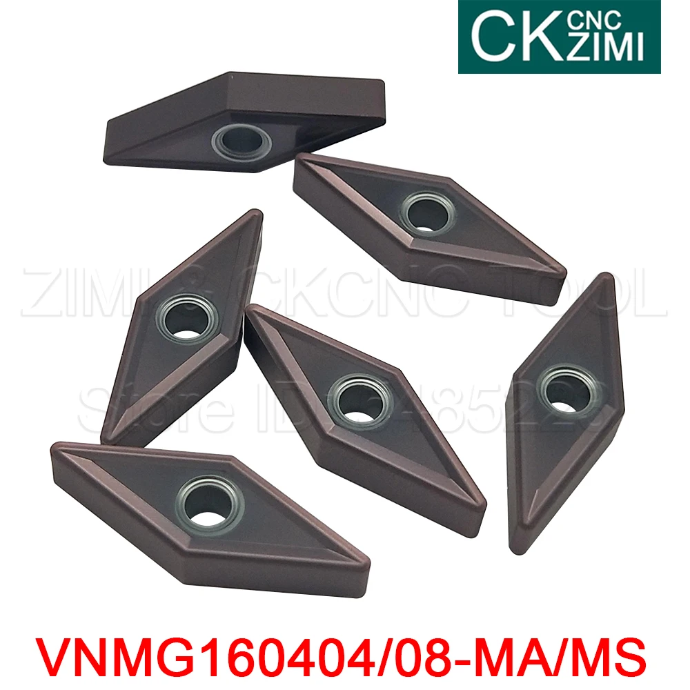 10 Chiếc VNMG160404-MA/MS VNMG160408-MA/MS Chất Lượng Cao Bên Ngoài Dụng Cụ Cắt CNC Vnmg160404 Vnmg16040408 Indexable Dụng Cụ