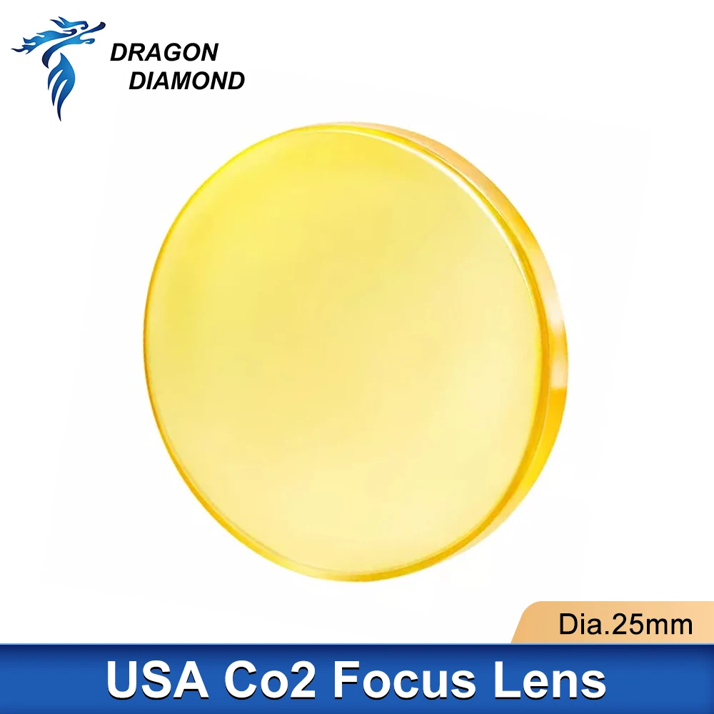 

USA ZnSe Co2 Laser Lens Laser Engraver Dia.25mm FL.38.1 50.8 63.5 76.2 101.6 127mm For CO2 Laser Machine Mixture Laser