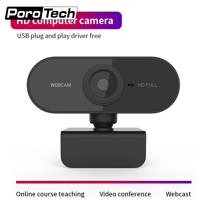 

Web Camera 360 Degree Rotation 720p HD Computer Camerawith USB Data Cable Drive Free Plug and Play Autofocus Videoconferencing