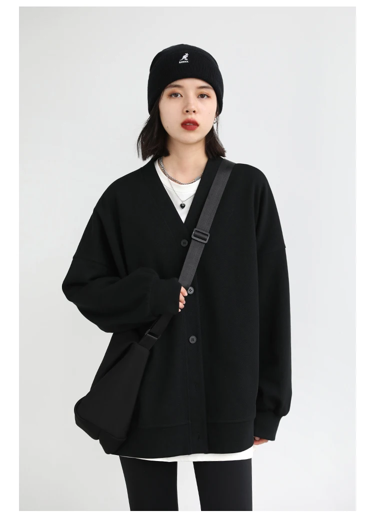 CHIC VEN Korean Women's Sweatshirts Solid Plush Thick Warm Loose Casual Female Tops Office Lady Coats Jacket Autumn Winter 2026