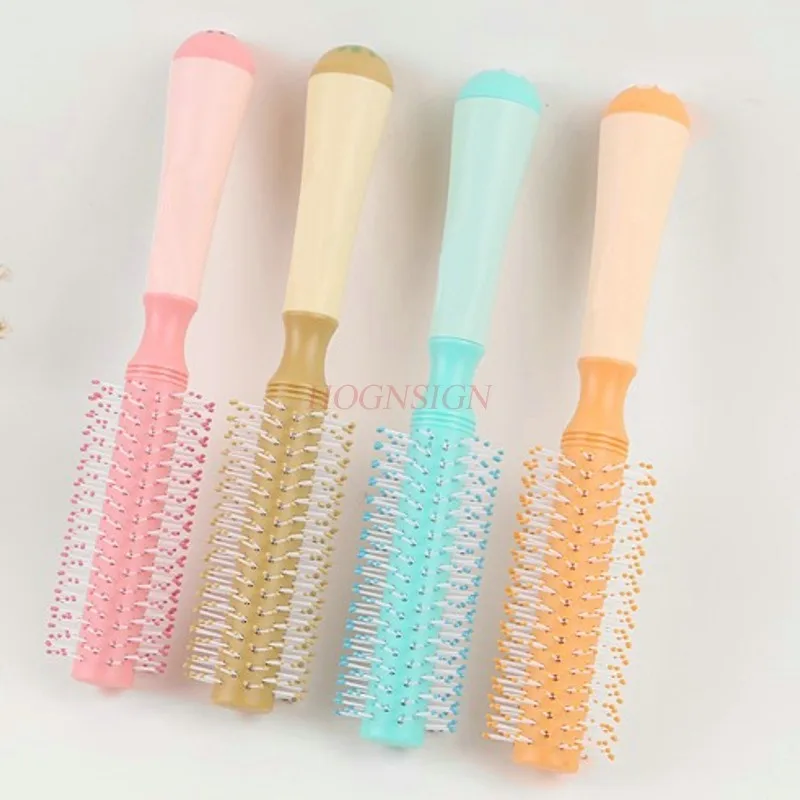 volumizer hair comb Round Roller Comb Hair Volume Combs Curling Special Hairbrush Pear Flower Buckle Shape Straight Massage Men