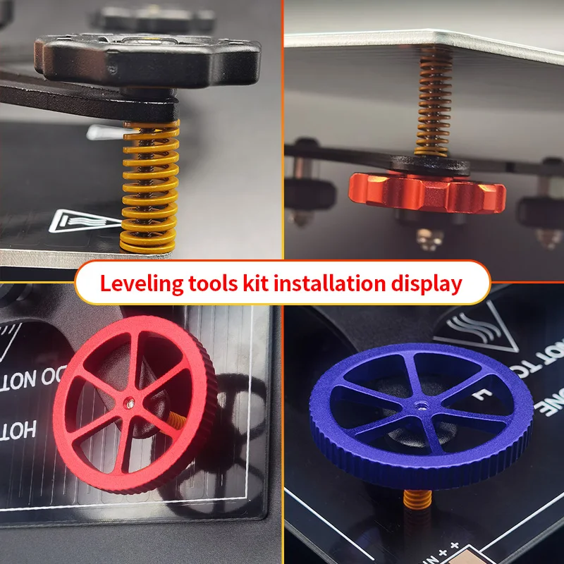 1Set/Pack 3D Printer Parts Heated Bed Spring Leveling Kit Adjustment Nut+Springs+ Screw Heatbed Kit For CR-10 Ender 3 MK3 Hotbed