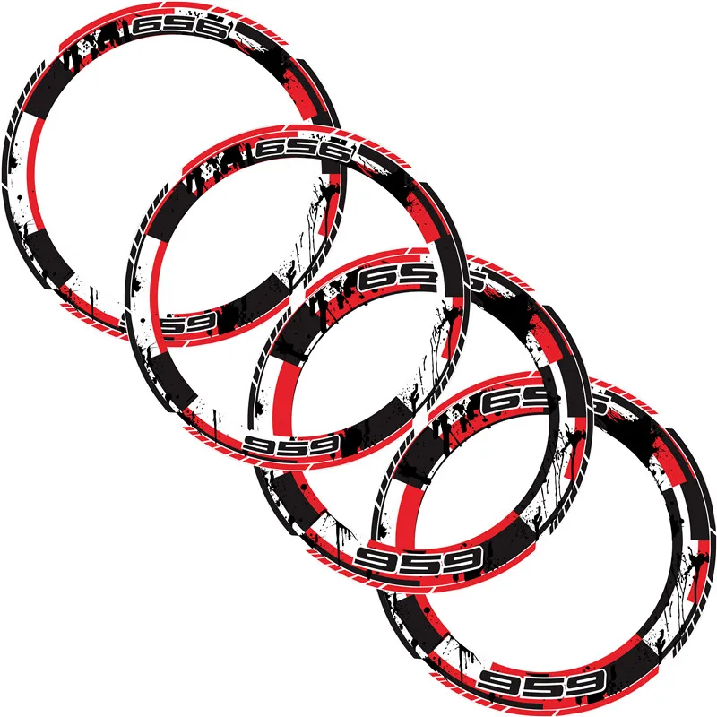 4 X Thick Edge Outer Rim Sticker Stripe Wheel reflective stickers Fit DUCATI 959