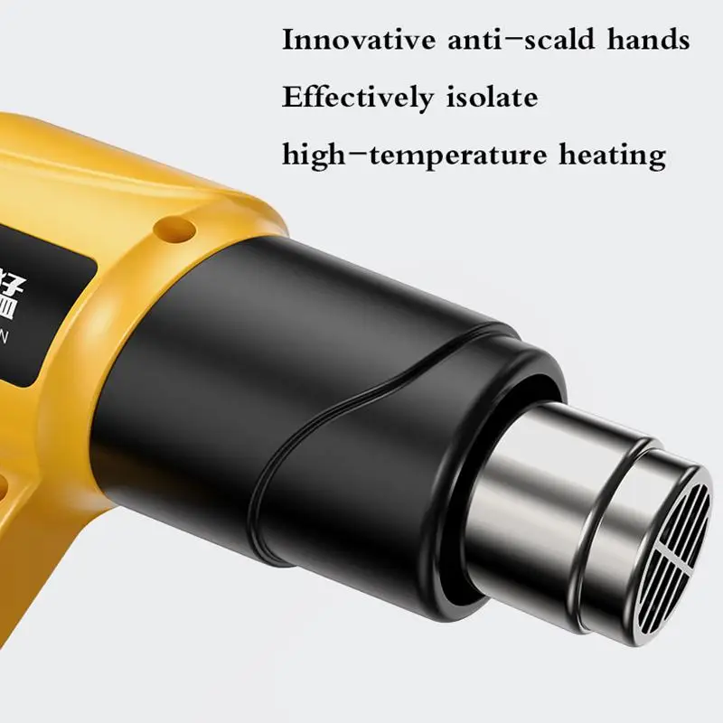 2500W pistola ad aria calda elettrica industriale Display digitale pellicola per auto pistola ad aria calda velocità continua temperatura regolabile