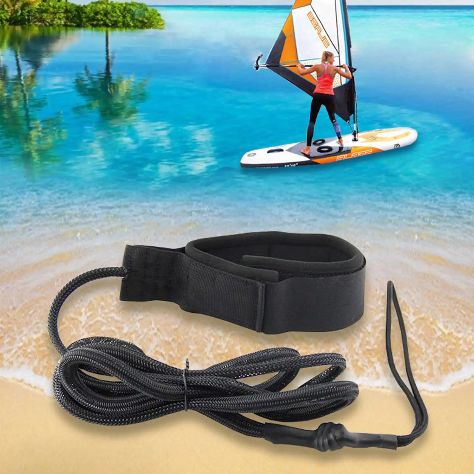 85.83inch Surfboard Foot Rope Adjustable Safety Ankle Cuff Surfing Board Rope Leg Foot Leash Sup For Stand Up Paddle Accessories