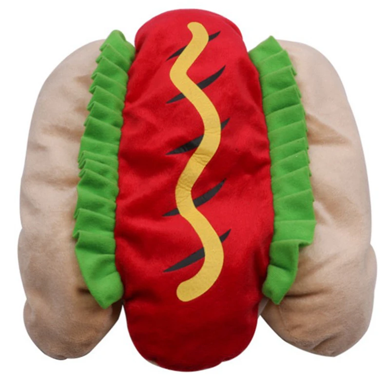 [MPK Pet Costumes] Pet Dog and Cat Costume, Cute Hotdog Sandwich Costume, Funny Hot Dog Clothes, Cat Costume