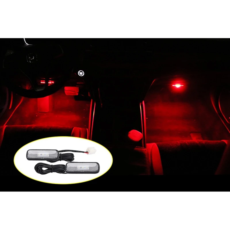 2PCS Car Light LED Interior Atmosphere Light Decoration Lamp Ambient Foot Light for Honda Civic 10Th 2018-2020