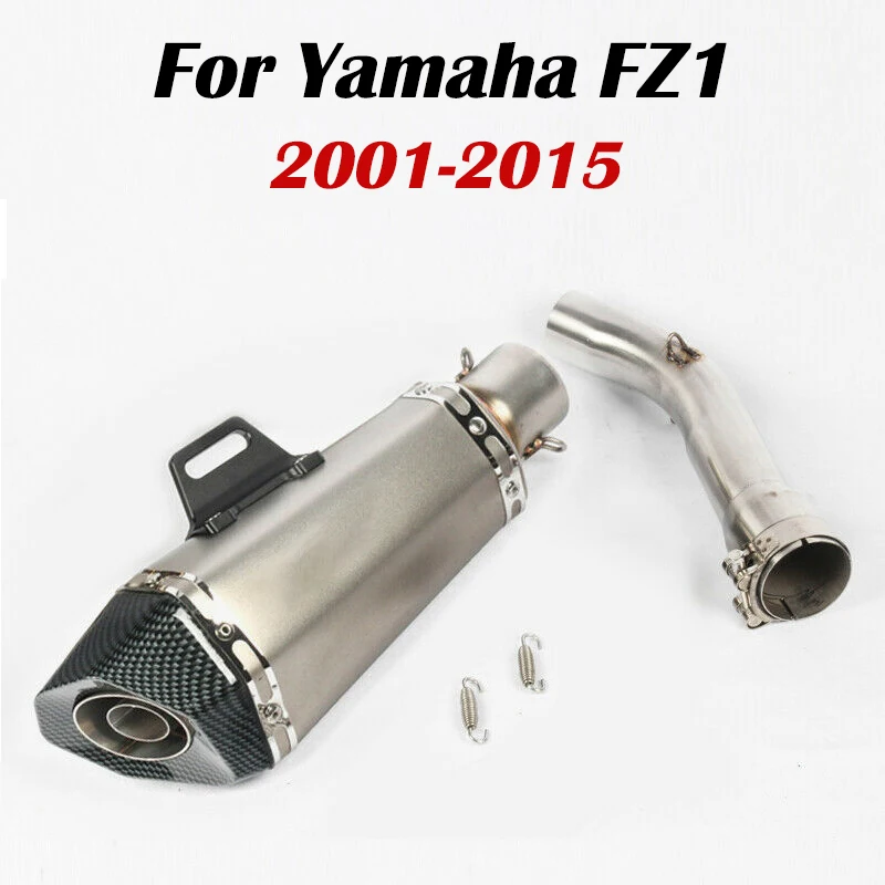 

38-51mm For Yamaha FZ1 2001-2015 Motorcycle Exhaust Tailpipe Middle Mid Link Pipe Muffler Tube Silencer Accessories