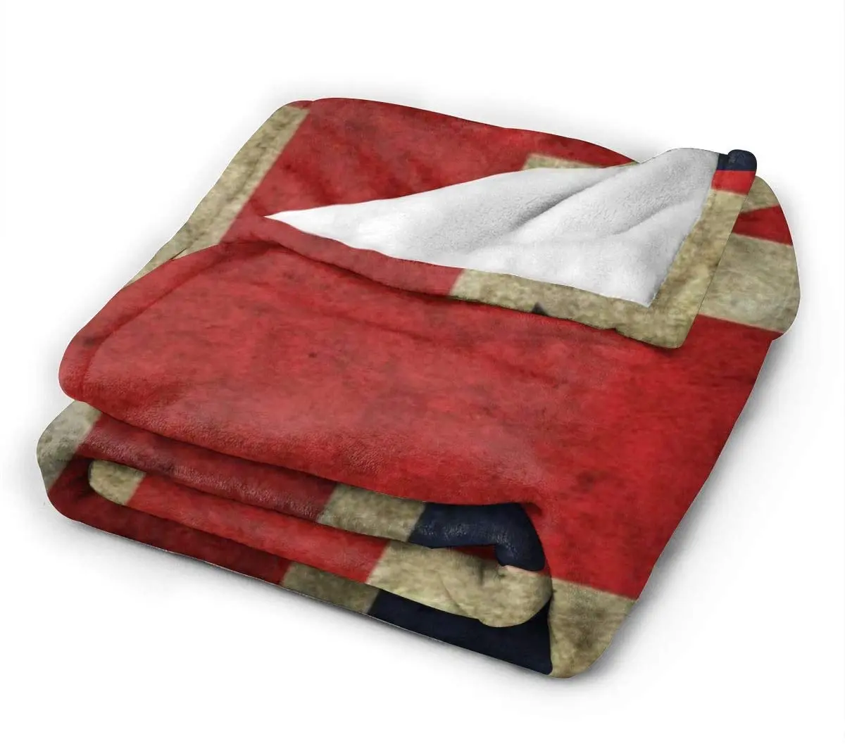 Soft Blankets for Adults kids Vintage UK British Flag Sherpa Flannel Travel Blankets Wearable Throw Large Blanket for Sofa Couch