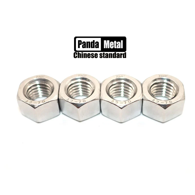 304/316 الفولاذ المقاوم للصدأ سميكة مسدس الجوز GB6175 المعيار الصيني سميكة الجوز A2A4 حجم M8M10M12M14M16M18M20 #6