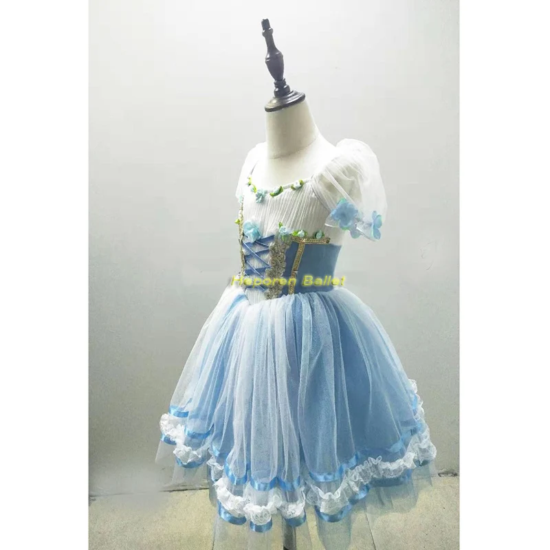 Schwan Coppelia Ballett kleid für Wettbewerb himmelblaue Farbe, Kinder oder Erwachsene Ballett kostüme für Leo Delibes Copellia