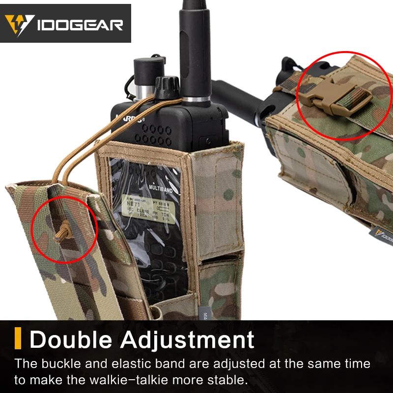 IDOGEAR Tactical Radio Pouch For Walkie Talkie Holder MOLLE MBITR TRI PRC-148 PRC152 Outdoor Hiking Molle Tool Pouch Durabl 3553