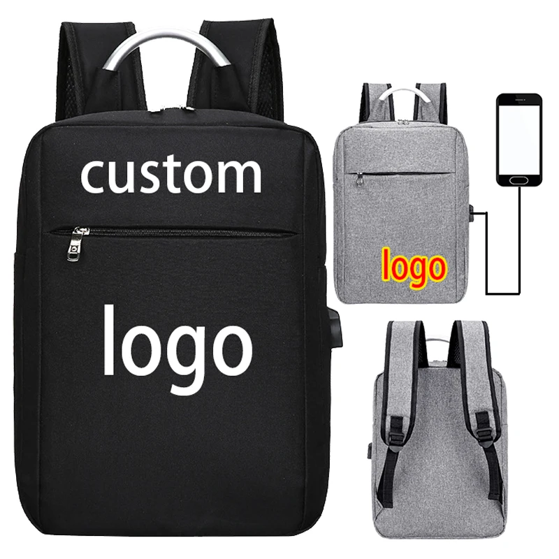 

Custom Backpack Computer Laptop Bag Business Travel Man Bag Print your design pictures Student Backpack Company Promotional Gift