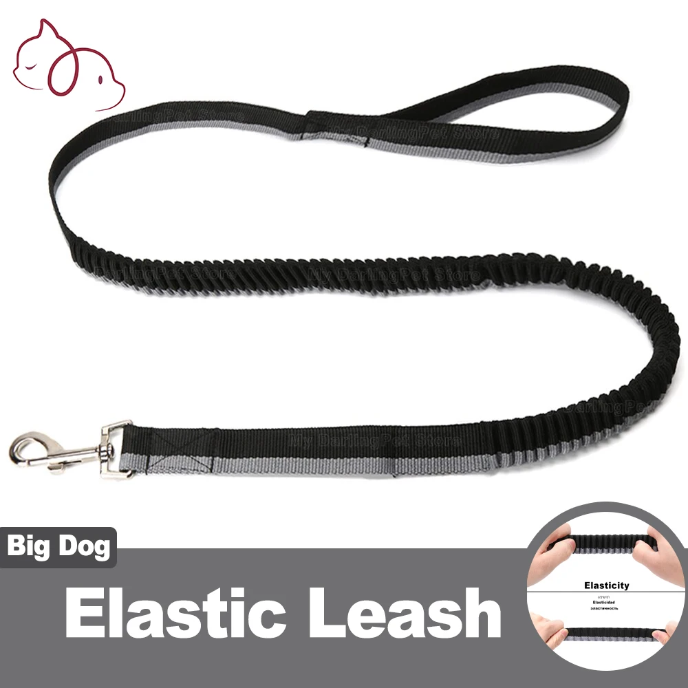 Elastic Dog Leash for Large Dogs Quick Release Running Walking Dogs Leash Outdoors Dog Accessories for Labrador Collie Bulldog