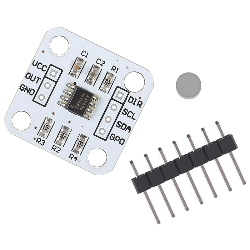 5Pcs AS5600 Magnetic Encoder Magnetic Induction Angle Measurement Sensor Module 12bit High Precision