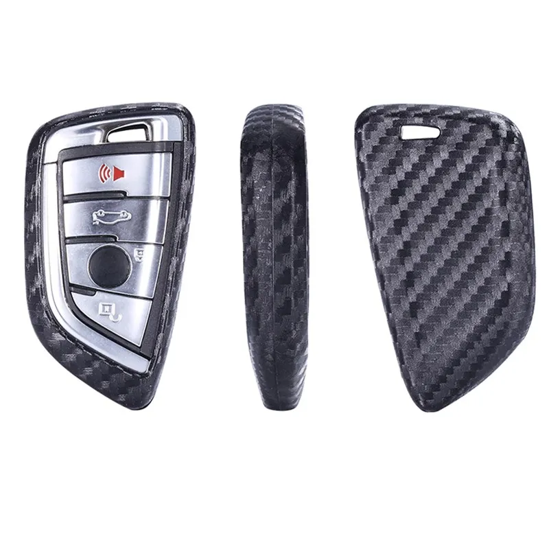 Carbon fiber Key Case for car For BMW X5 F15 X6 F16 G30 7 Serie G11 X1 F48 F39 Car Shell Car-StylingKey Protection keychain