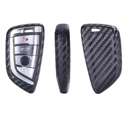 Carbon fiber Key Case for car For BMW X5 F15 X6 F16 G30 7 Serie G11 X1 F48 F39 Car Shell Car-StylingKey Protection keychain