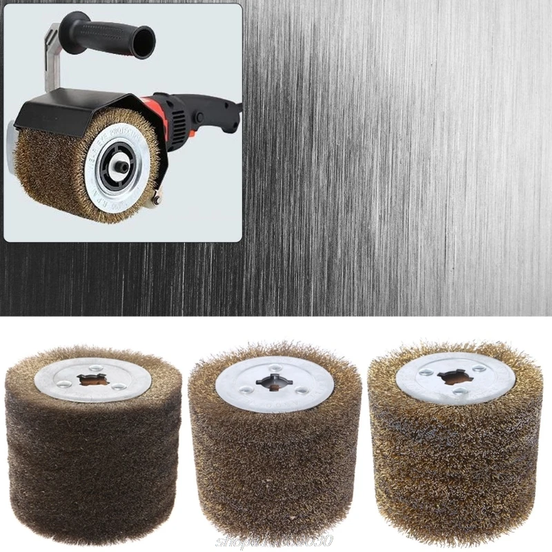 Imagem -04 - Rebarbação Abrasivo Fio Redondo Escova Polimento Roda Buffer Moagem J26 21 Dropshipping Aço Inoxidável