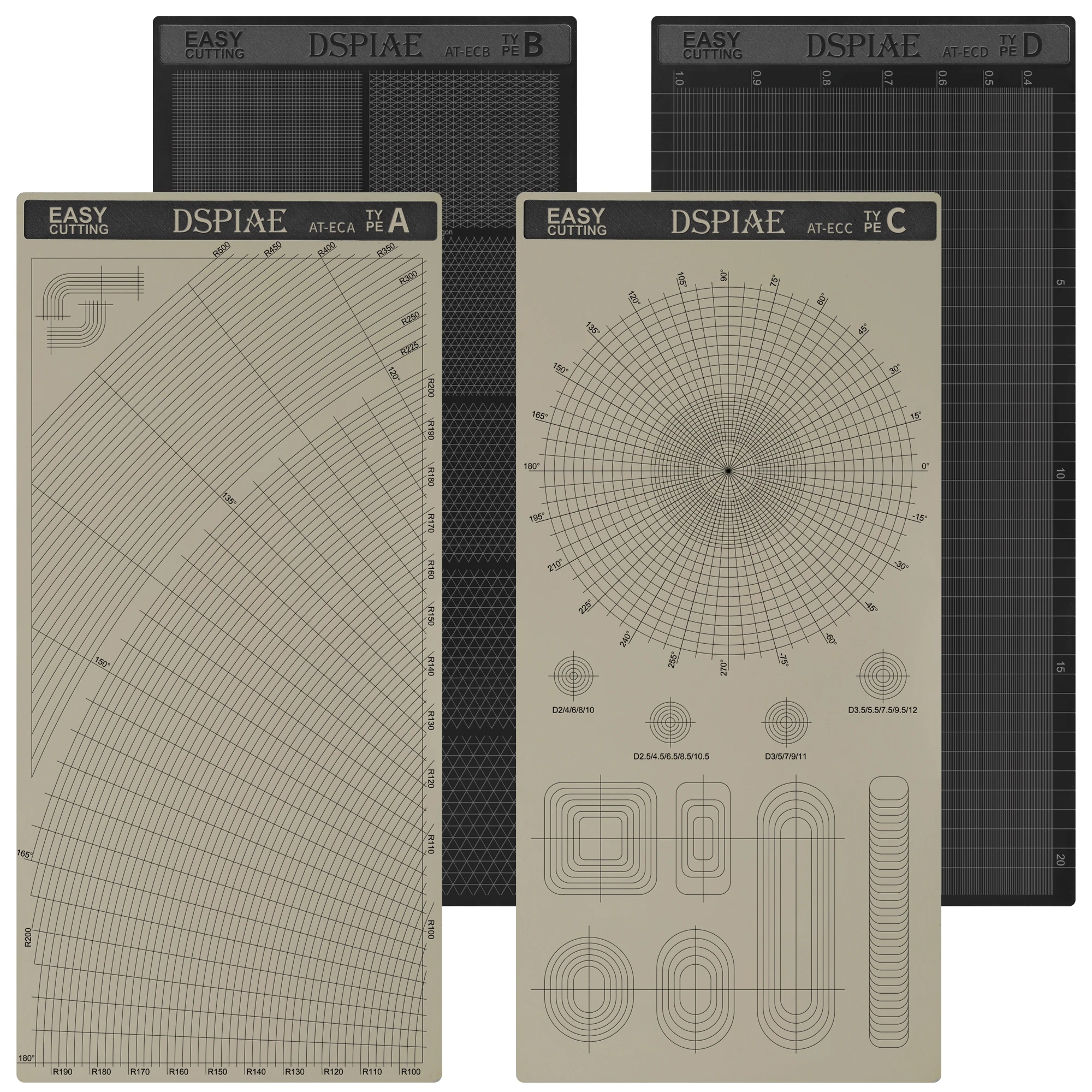 DSPIAE малярная лента, коврик для резки Gundam, прозрачный пластиковый коврик «сделай сам», с дюймовой и сантиметровой шкалой, инструменты для моделирования хобби