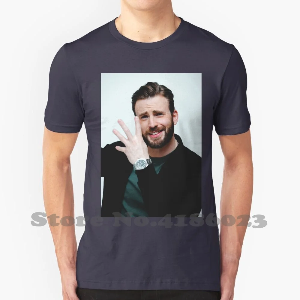 Chris Evans 100% Cotton T-Shirt Chris Evans