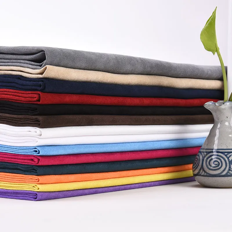 قماش من جلد الغزال بالمتر لخياطة أغطية الأريكة أغطية الوسائد القماشية وسادة ذاتية الصنع ناعمة مريحة عادي أسود أبيض أزرق أحمر وردي