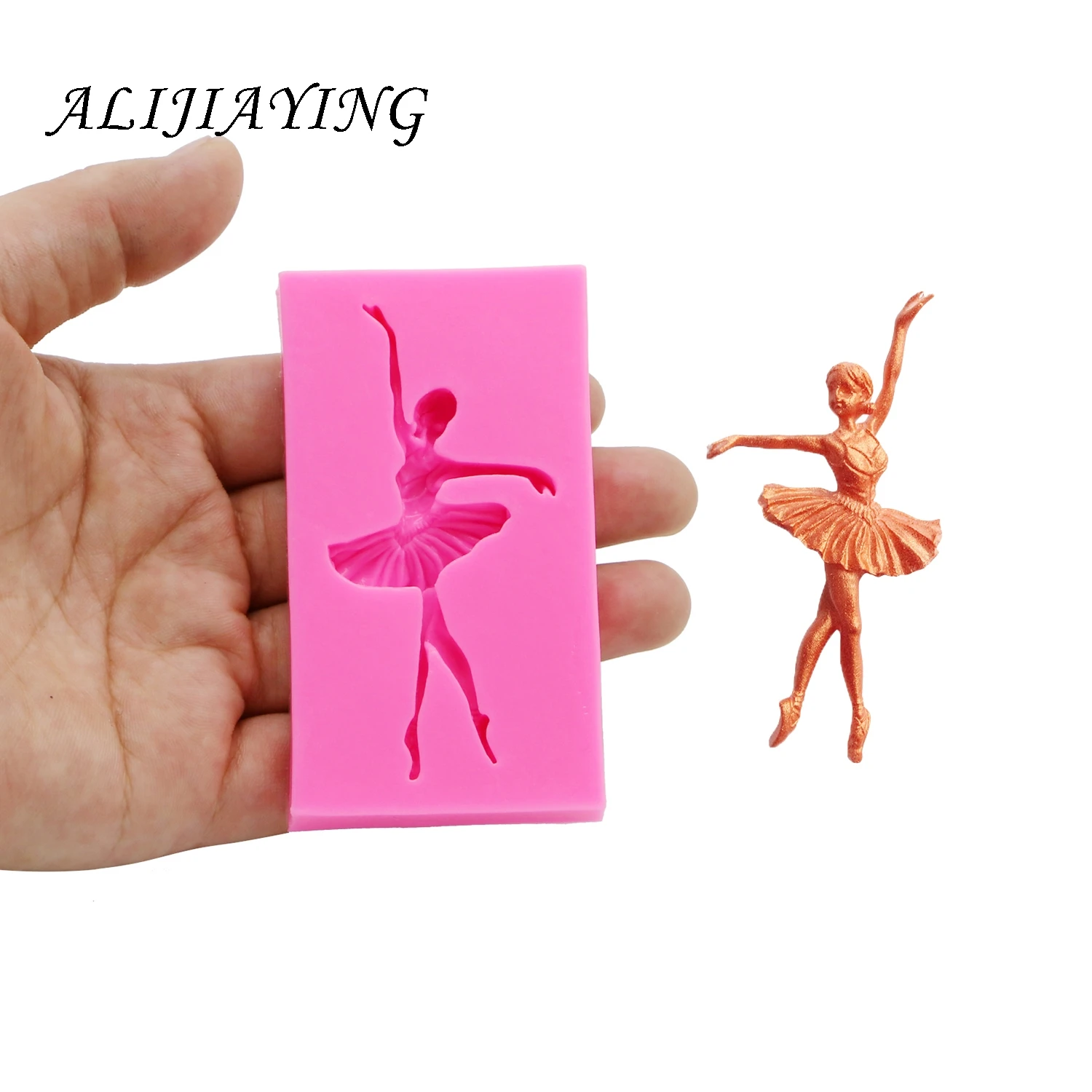 DIY Dancer girl Fondant Sugarcraft Silicone Mould Cake Decoration Tools Baking chocolate Polymer Clay Resin Mold D1416