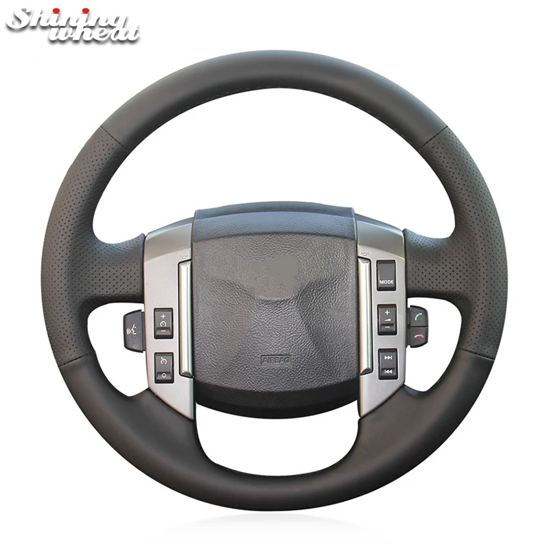 

Shining wheat Black Artificial Leather Car Steering Wheel Cover for Land Rover Old Range Rover Sport 2005-2008