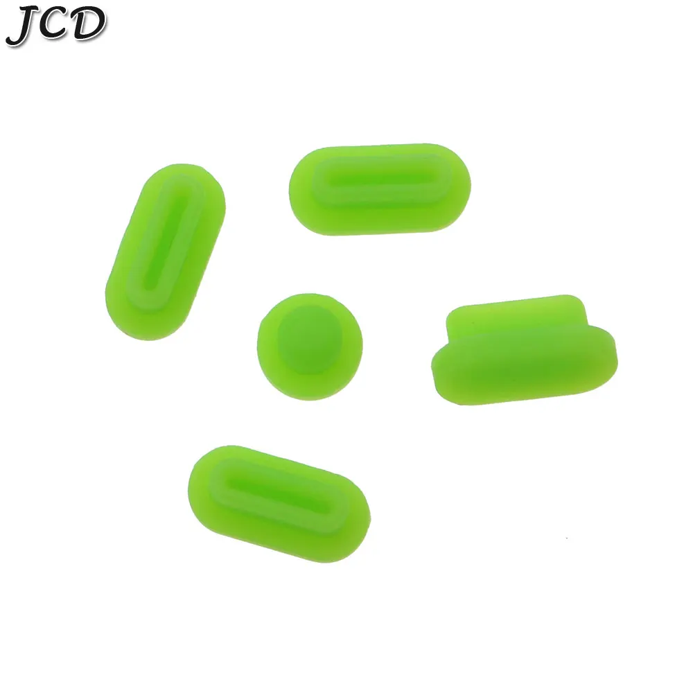 JCD 5pcs/set  Silicone Data Port Anti Dustproof Plugs For MacBook Air 13 A1932 Touch Bar 13&15 Dust Plug Stopper Cover Set