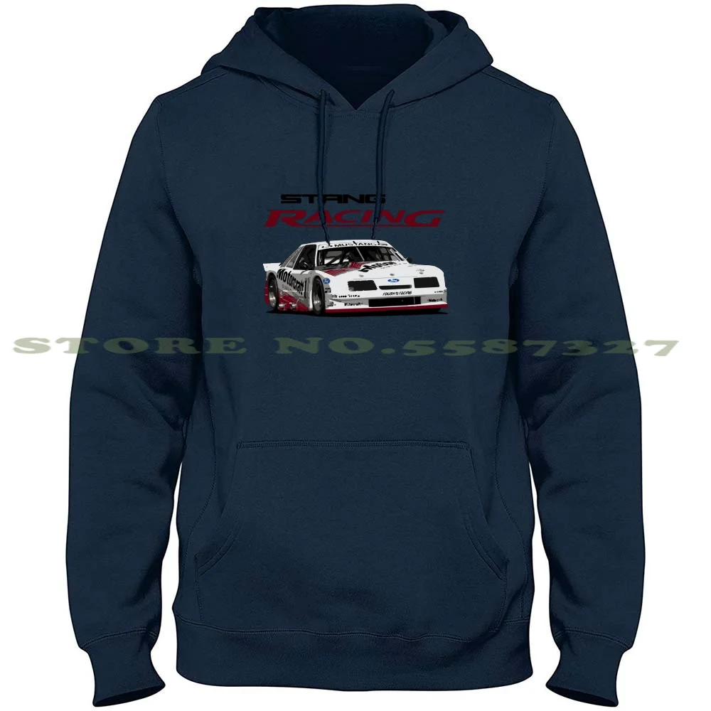 1985 Ford Roush Mustang Race Car Long Sleeve Hoodie Sweatshirt Car Classic Car Retro Car Vintage Imsa Roush Racing Performance