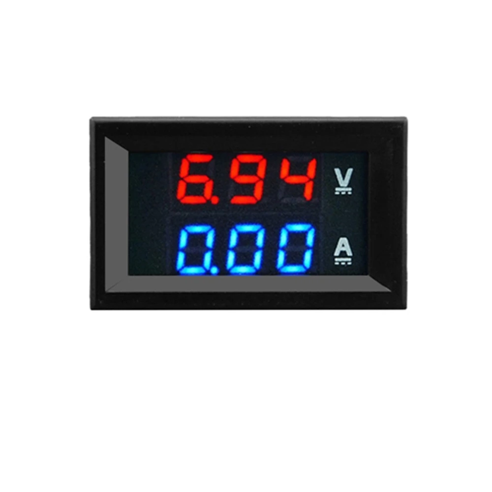 DC 100V 10A Pengukur Tegangan Volt Pengukur Amper Biru + Merah LED Amp Dual Digital Volt Meter Alat Ukur