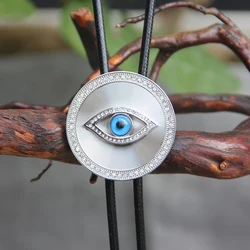 Original design bolotie steel circle set with resin eye bolo tie for men personality neck tie fashion accessory