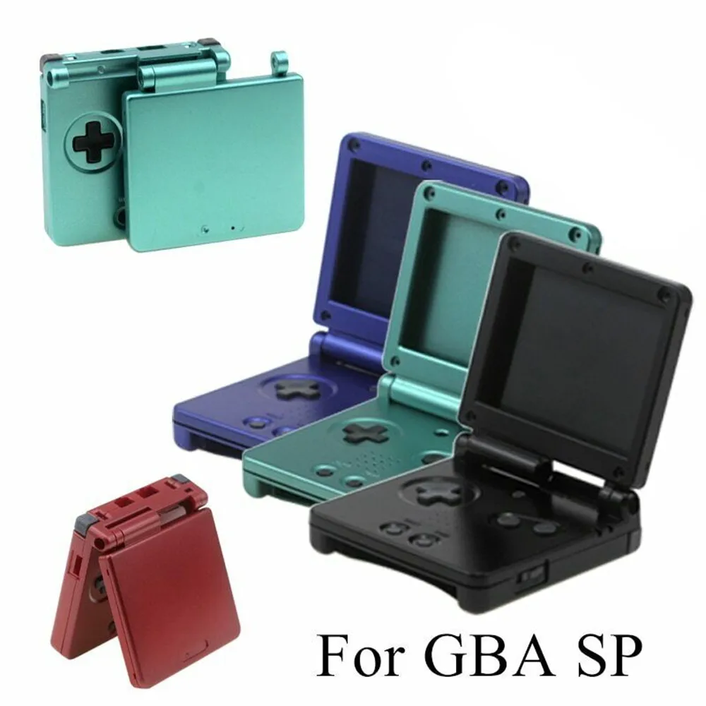 1 Set Casing Pengganti Perumahan untuk Nintendo Gameboy Advance SP GBA SP Kualitas Tinggi Hitam Plastik Solid Casing Pelindung Kit Shell
