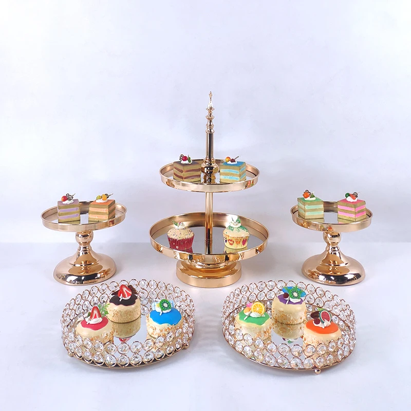 Mirror new  cake stand cupcake tray cake tools home decoration dessert table decorating party suppliers  Wedding Display