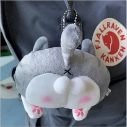 Gato bonito bunda brinquedos de pelúcia corgi porco butt chaveiro macio brinquedos brinquedos de brinquedo feminino saco decoração estudante moda meninas presente da criança