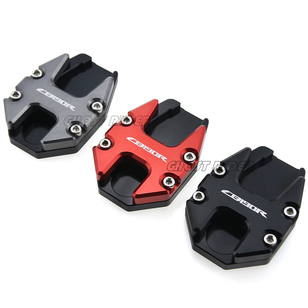 

CNC Aluminum Motorcycle Accessories Side Kickstand Stand Extension Support Plate pad For HONDA CB190R CBF190 CB190X CB 190R