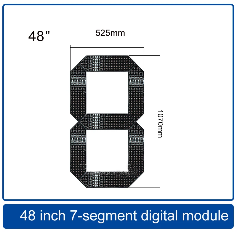 48 Inches 7-Segment of the Number Module,LED clock screen / Oil price screen / Scoreboard,Outdoor highlight waterproof