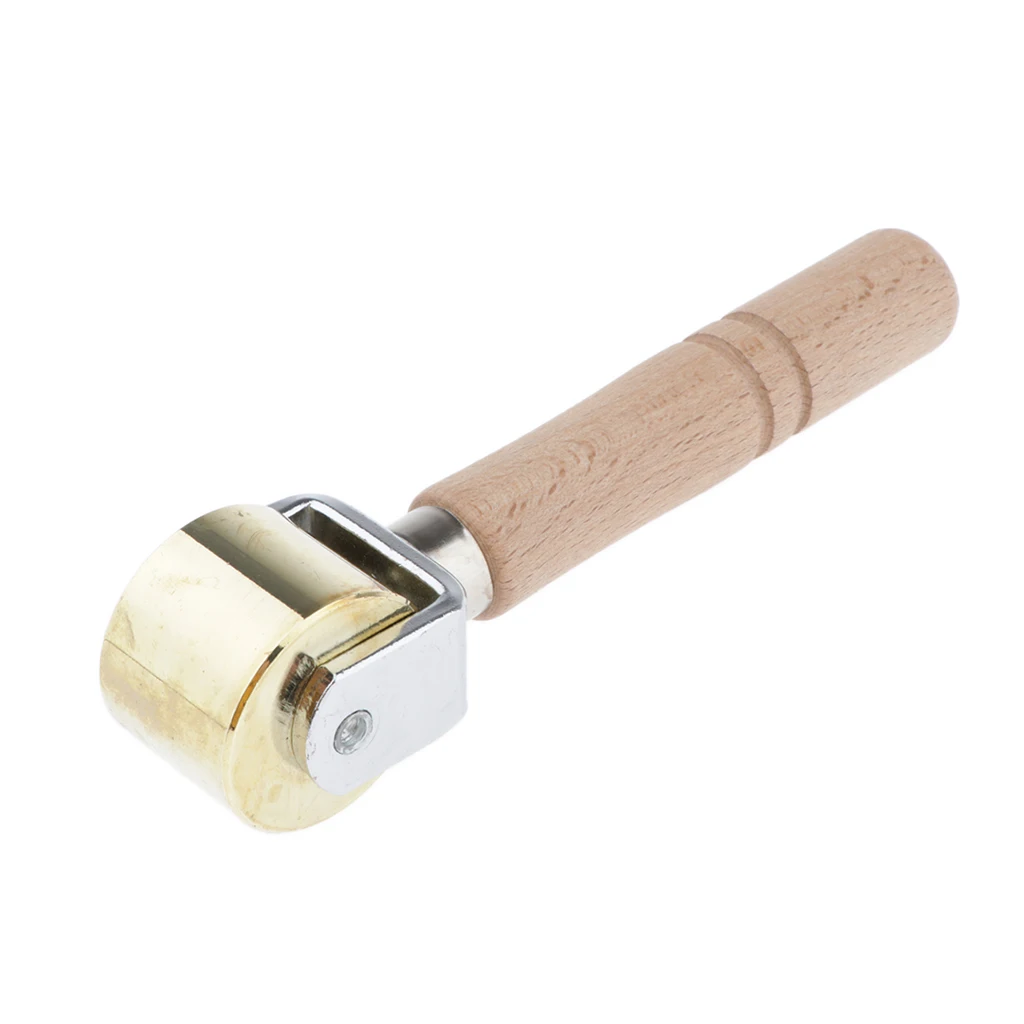 Presser Roller Wood Handle Leather Roller Edge Press Metal Roller Leathercraft