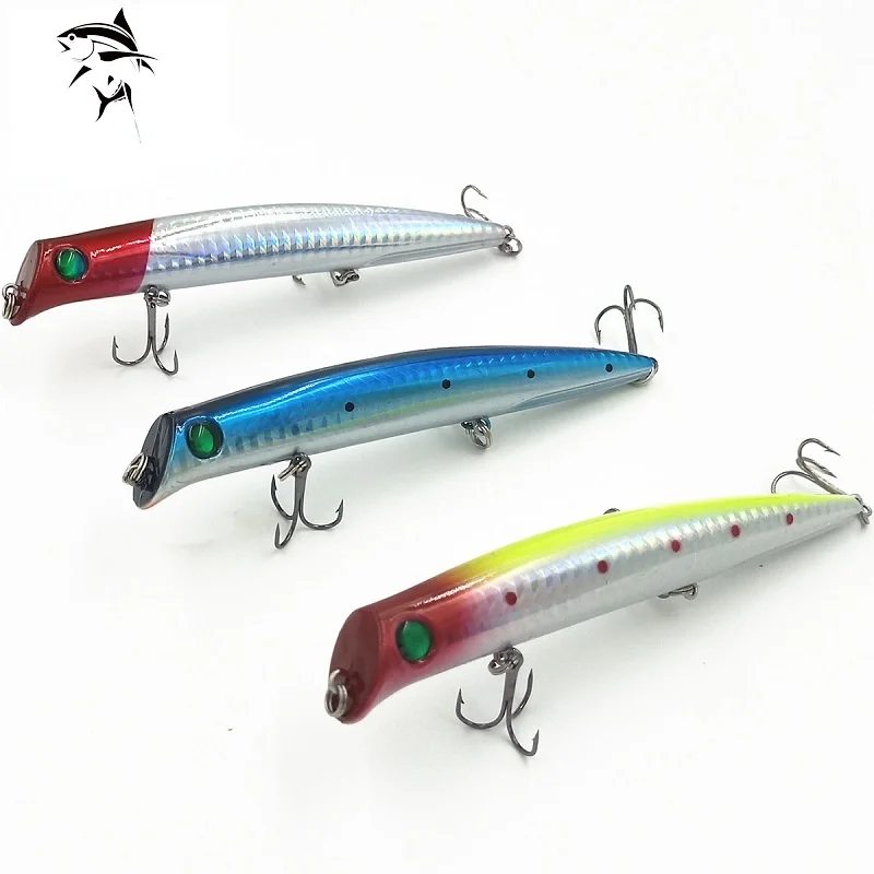 Fishing Lures Slim Komomo 130mm Floating Depth 20cm-60cm Rolling & Wobbling Baits Saltwater Long Cast Stickbait Minnow