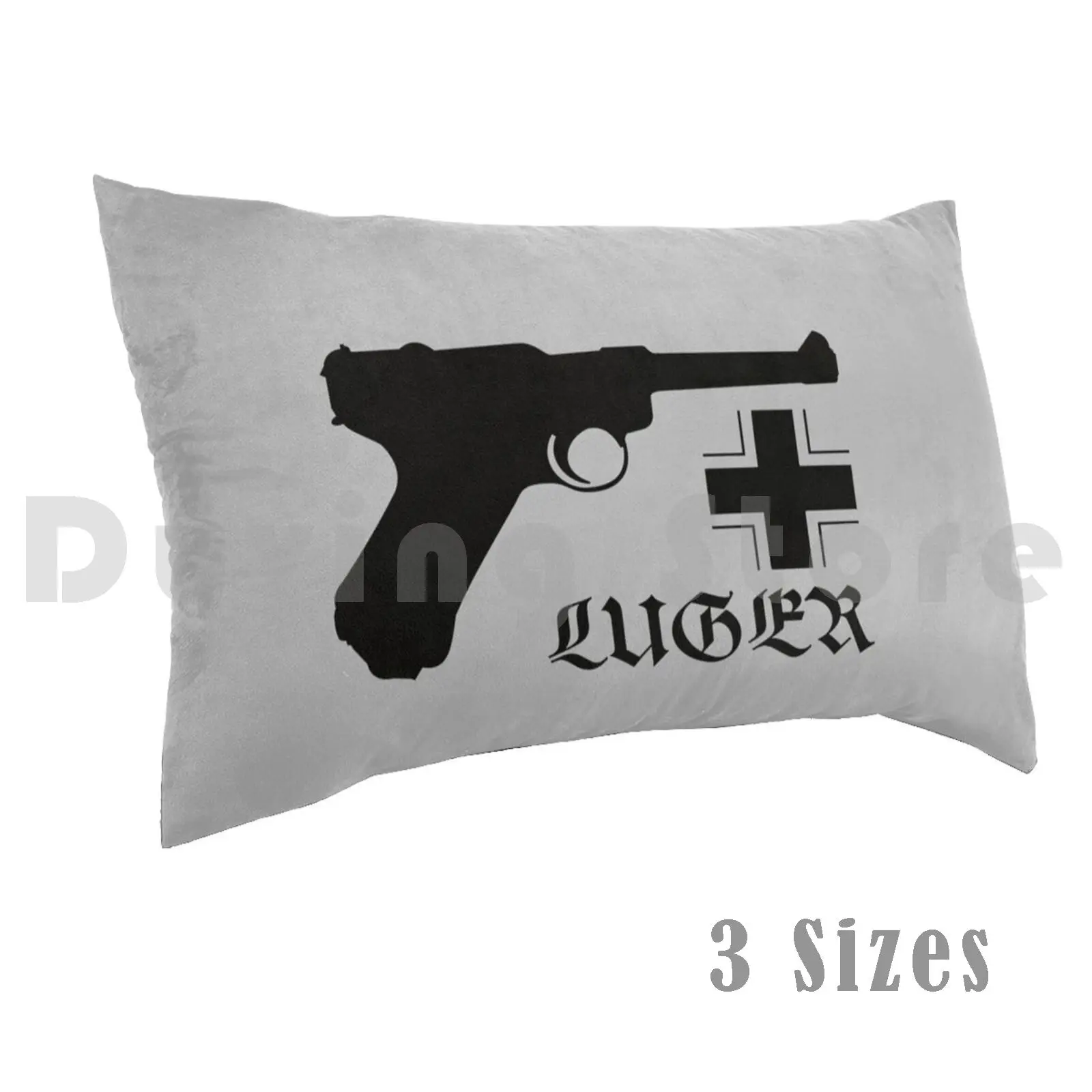 Luger Pistol Parabellum P08 Alemania Ww2 funda de almohada de pistola impresa 50x75 Luger Gun clásico icónico famoso
