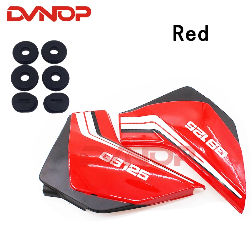 New motorcycle GS125 fender edge fuel tank side cover panel for Suzuki 125cc GS 125 fairing spare parts (ABS) red color