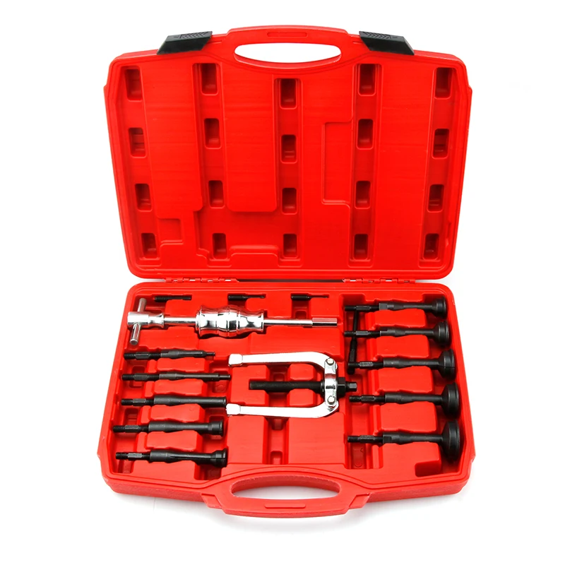 16Pcs Car Bearing Separator Bearing Puller Converter Removal Inner Holes Sliding Hammer Tool Kit