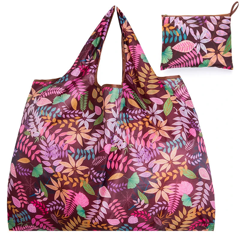 Große Tragetasche im persönlichen Stil, ECO, wiederverwendbar, Polyester, tragbar, Schultertasche, Damenhandtaschen, faltbare Tasche, Einkaufstasche, Aufbewahrung – Detail 29