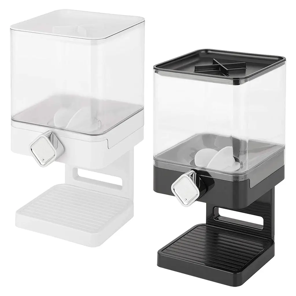 Free Standing Grain Cereal Storage Container Kitchen Coffee Beans Rice Dispenser Sealed Organizer Household Snack Bottles