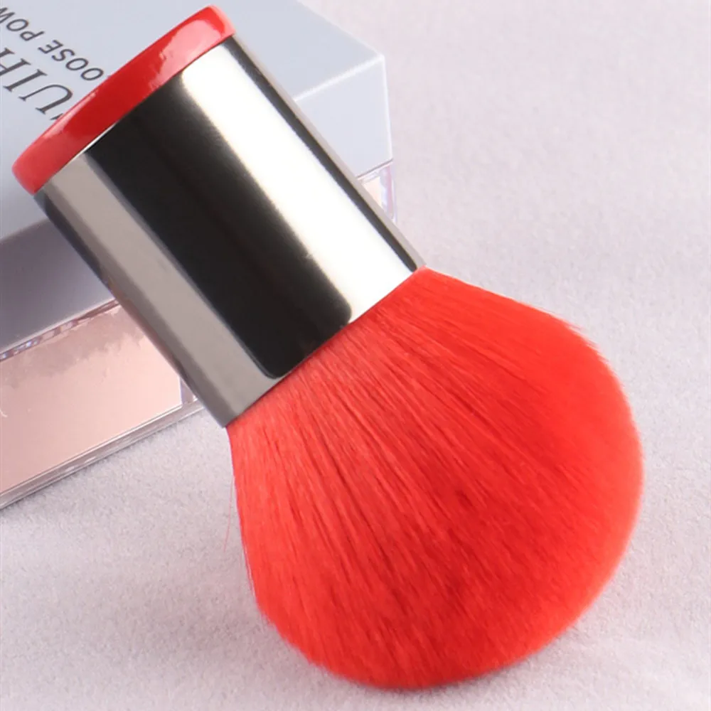 Pinceau de maquillage Kabuki à poudre rouge limitée, Portable, multi-usages, pour fond de teint, poudre bronzante, blush, cosmétiques, 124