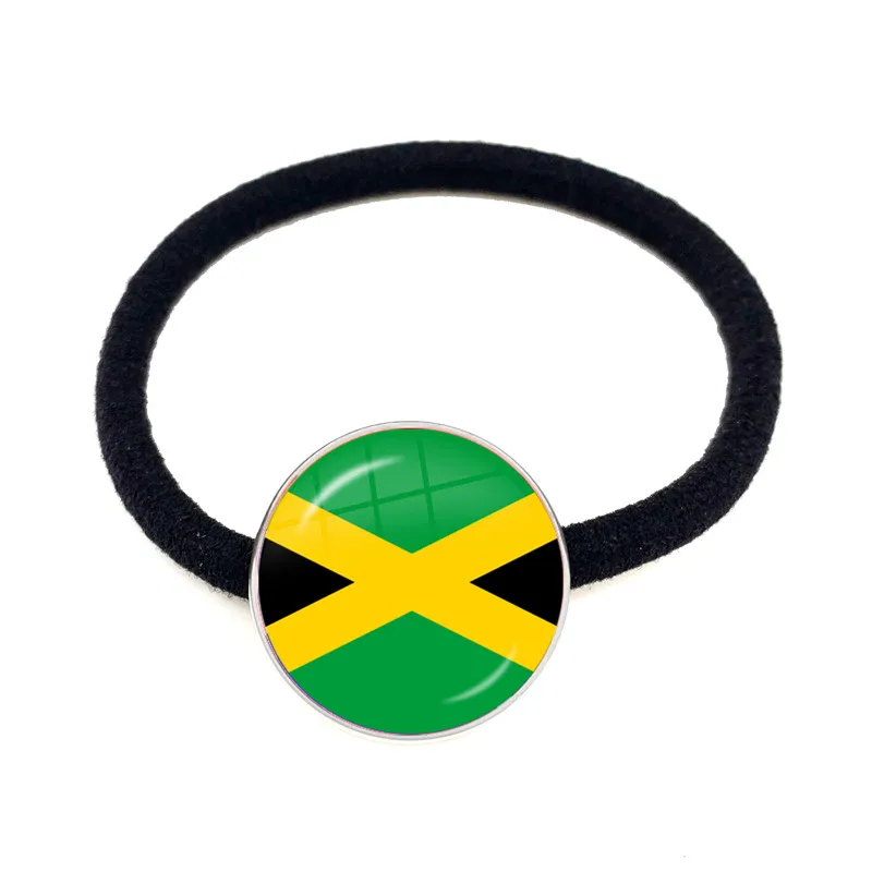 Trinidad,Sierra leone,Jamaica,Guyana,Ghana,UK,Libya,Estonia,India National Flag Elastic Hair Bands Accessories Jewelry For Wonen