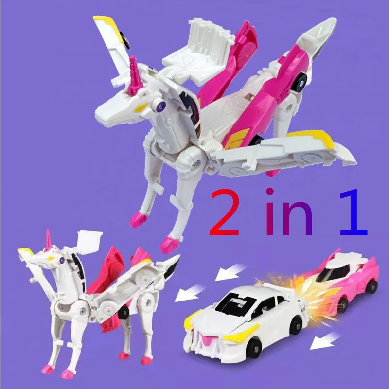 Hello Carbot – Kit de robot de la série licorne Mirinae Prime, modèles 2 en 1, modèle de voiture déformée, jouets pour enfants