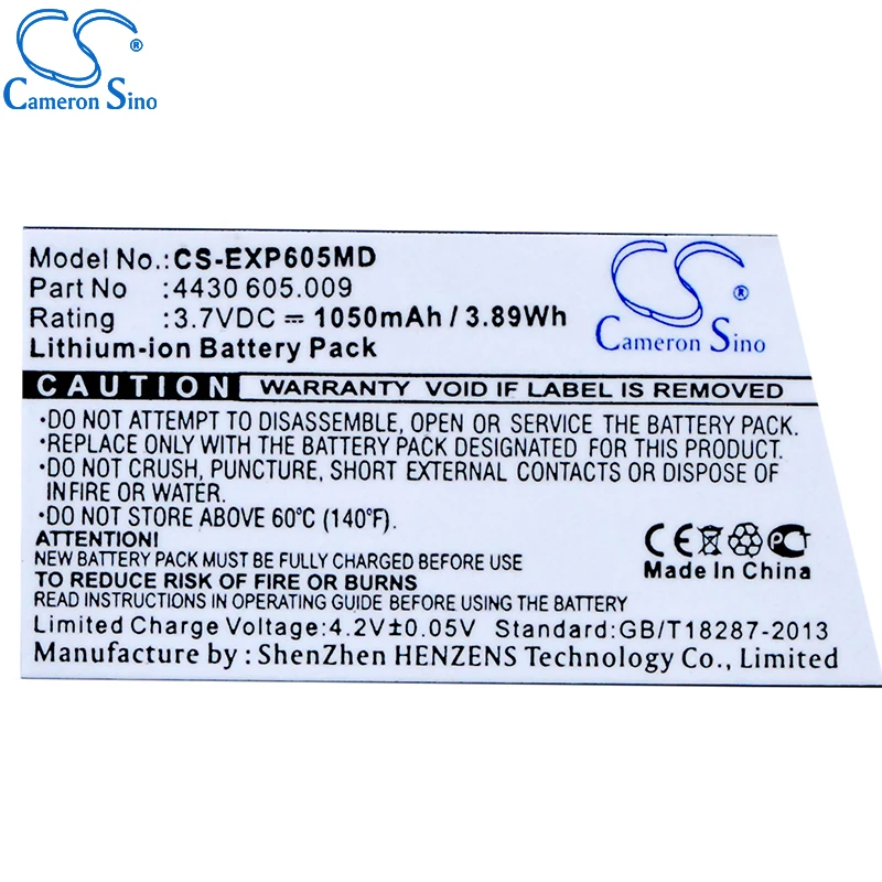 CameronSino Pin Cho Eppendorf Easypet 3 Phù Hợp Với Eppendorf 4430 605.009 Y Tế Thay Thế Pin 1050MAh/3.89Wh 3.70V Đen
