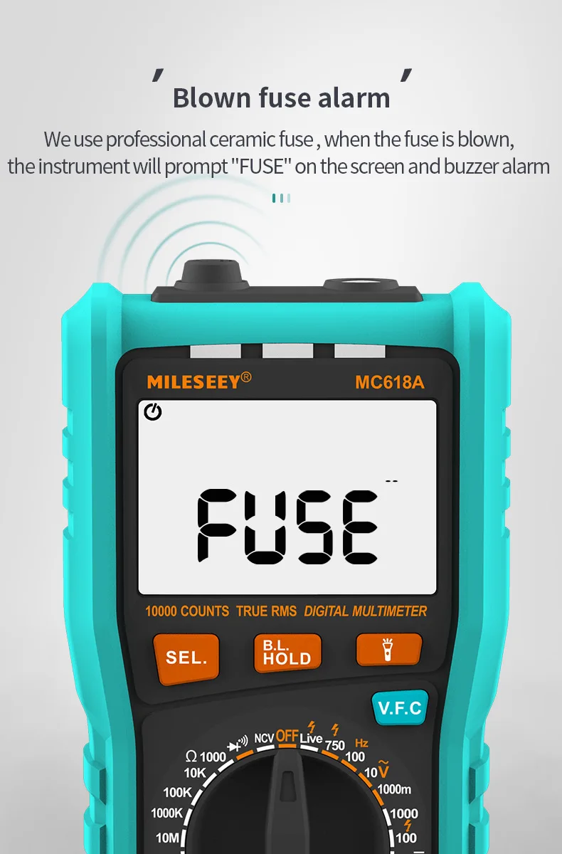 Mileseey NCV Multimeter Digital 10000 counts AC/DC Voltage Meter Protection against Burn Professional Auto Range Multimeter